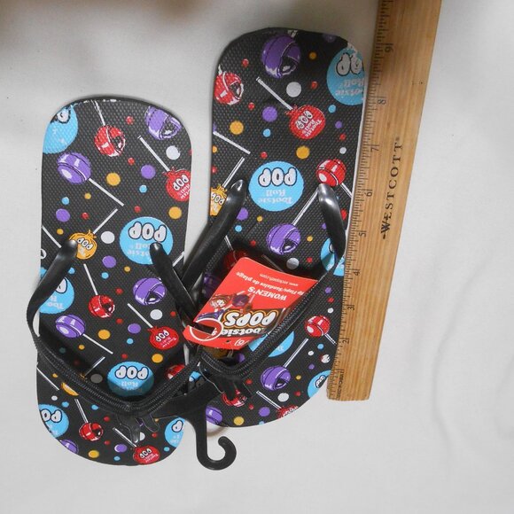 NEW Women's Flipflops Sandals Shoes size S 5/6 Tootsie Pops Design Blk Tops 👩 - Picture 5 of 9